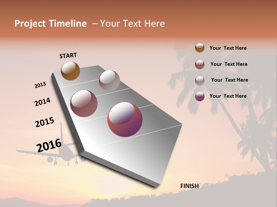 Tropical Descending Silhouette PowerPoint Template