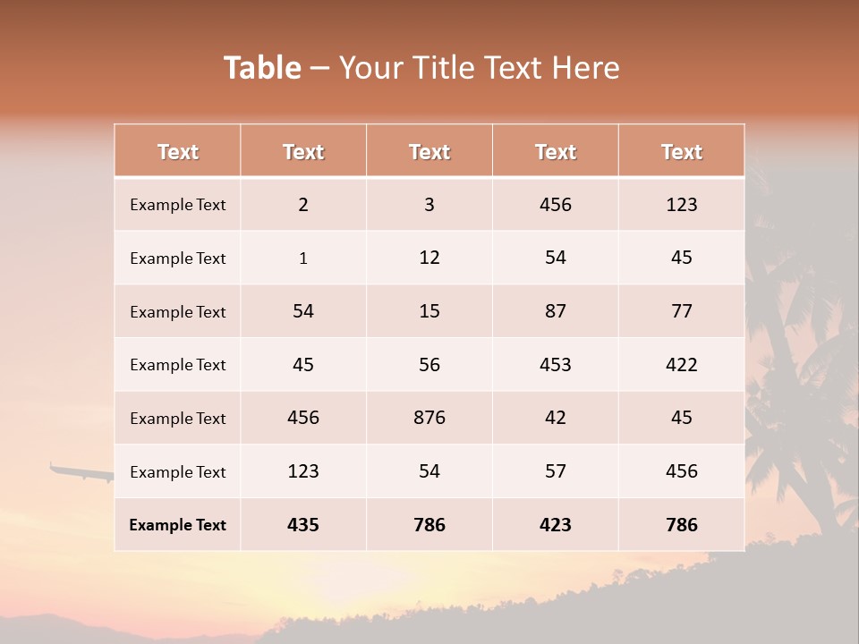 Tropical Descending Silhouette PowerPoint Template
