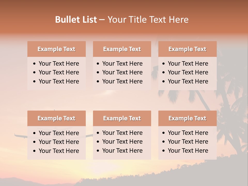 Tropical Descending Silhouette PowerPoint Template