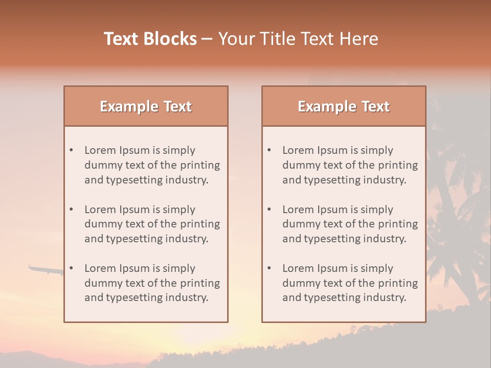 Tropical Descending Silhouette PowerPoint Template