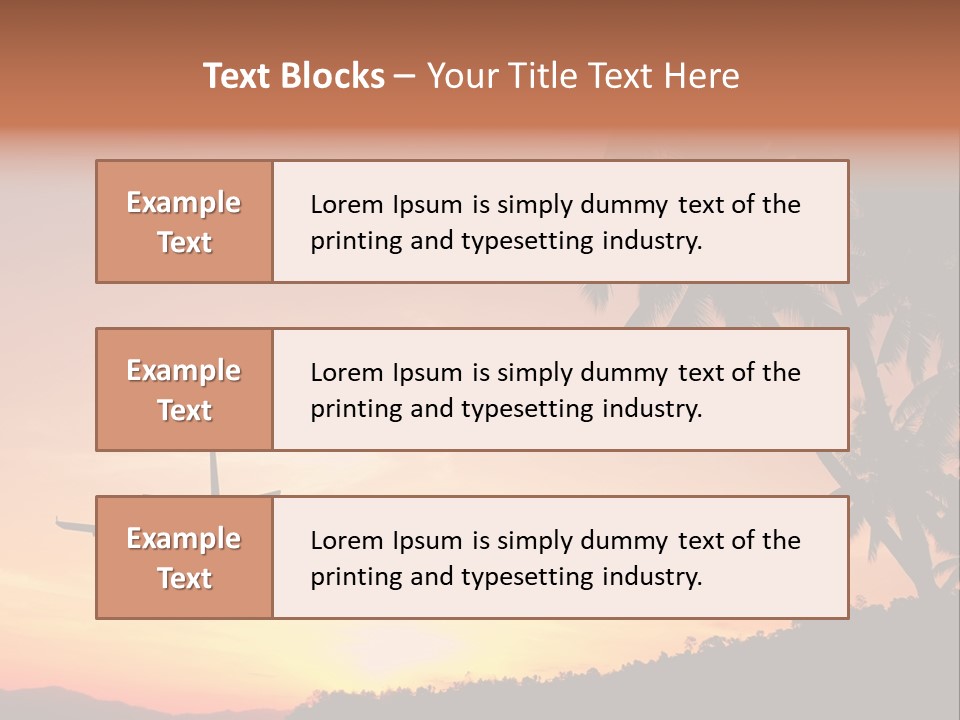 Tropical Descending Silhouette PowerPoint Template