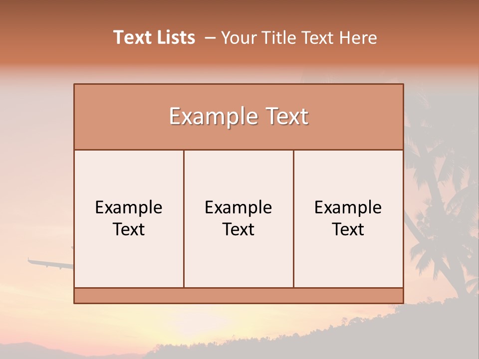 Tropical Descending Silhouette PowerPoint Template