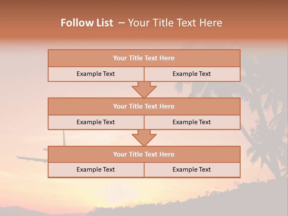 Tropical Descending Silhouette PowerPoint Template