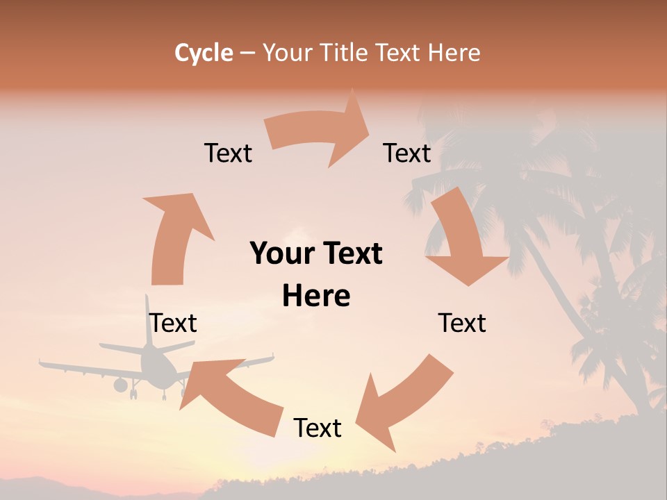 Tropical Descending Silhouette PowerPoint Template