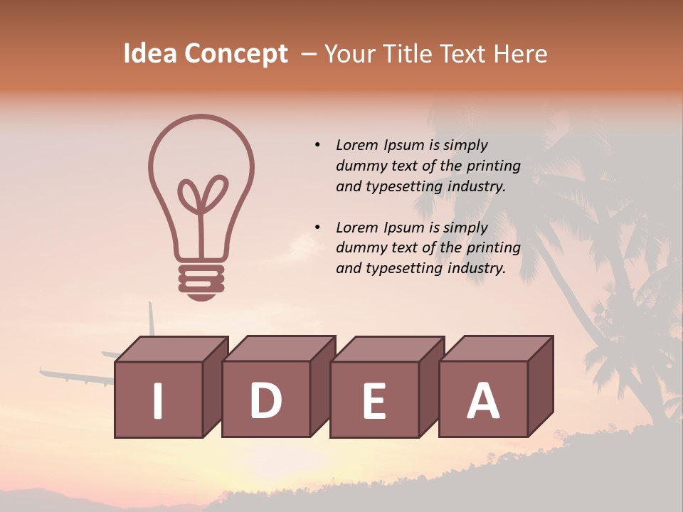 Tropical Descending Silhouette PowerPoint Template