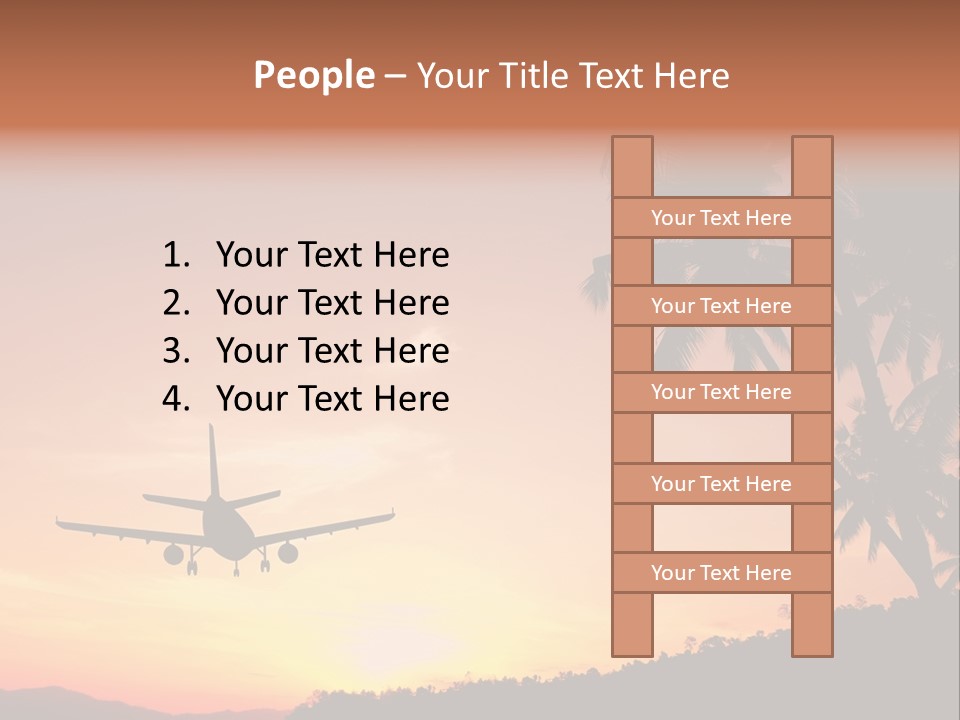 Tropical Descending Silhouette PowerPoint Template