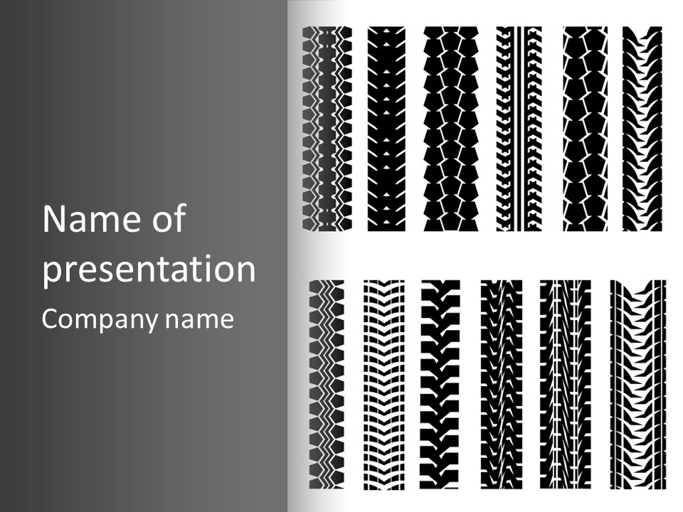 Drive Speed Black PowerPoint Template