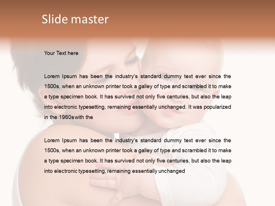 Mother Little Face PowerPoint Template