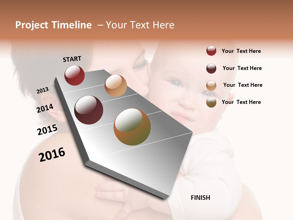 Mother Little Face PowerPoint Template
