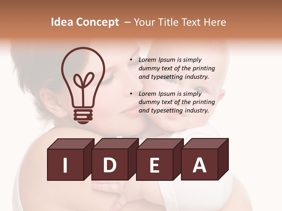 Mother Little Face PowerPoint Template