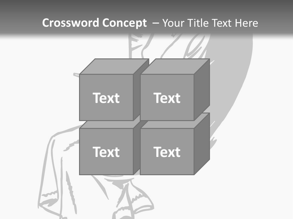 A Black And White Picture Of A Woman Sitting In A Chair PowerPoint Template