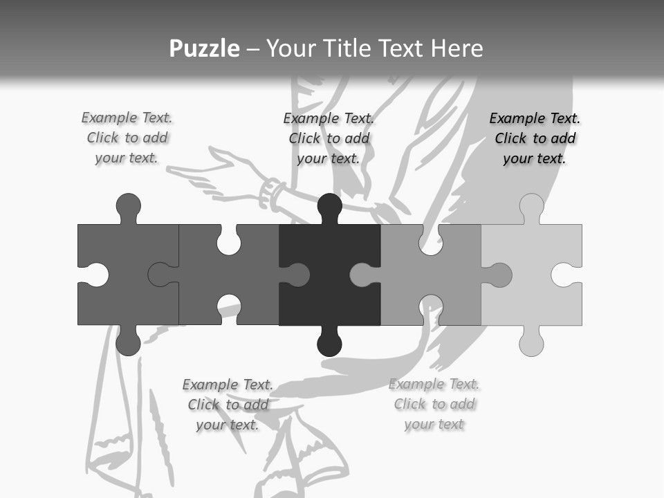 A Black And White Picture Of A Woman Sitting In A Chair PowerPoint Template