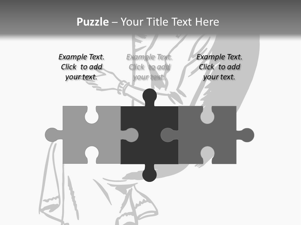 A Black And White Picture Of A Woman Sitting In A Chair PowerPoint Template