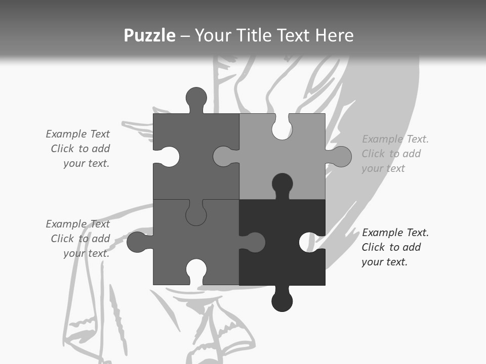 A Black And White Picture Of A Woman Sitting In A Chair PowerPoint Template