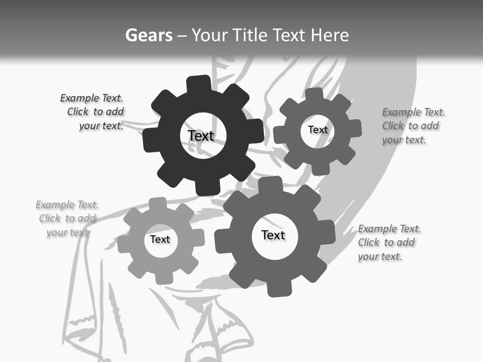 A Black And White Picture Of A Woman Sitting In A Chair PowerPoint Template