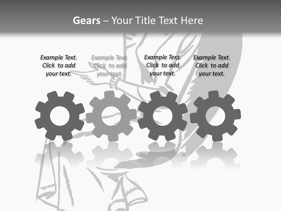 A Black And White Picture Of A Woman Sitting In A Chair PowerPoint Template