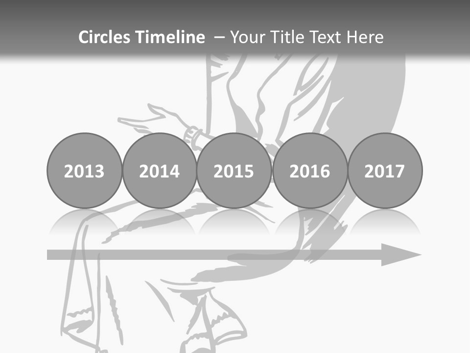 A Black And White Picture Of A Woman Sitting In A Chair PowerPoint Template