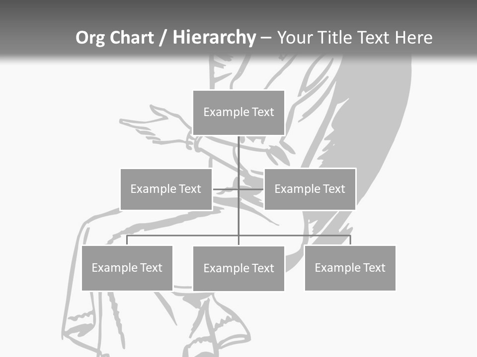 A Black And White Picture Of A Woman Sitting In A Chair PowerPoint Template