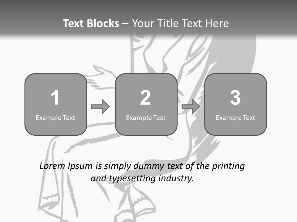 A Black And White Picture Of A Woman Sitting In A Chair PowerPoint Template