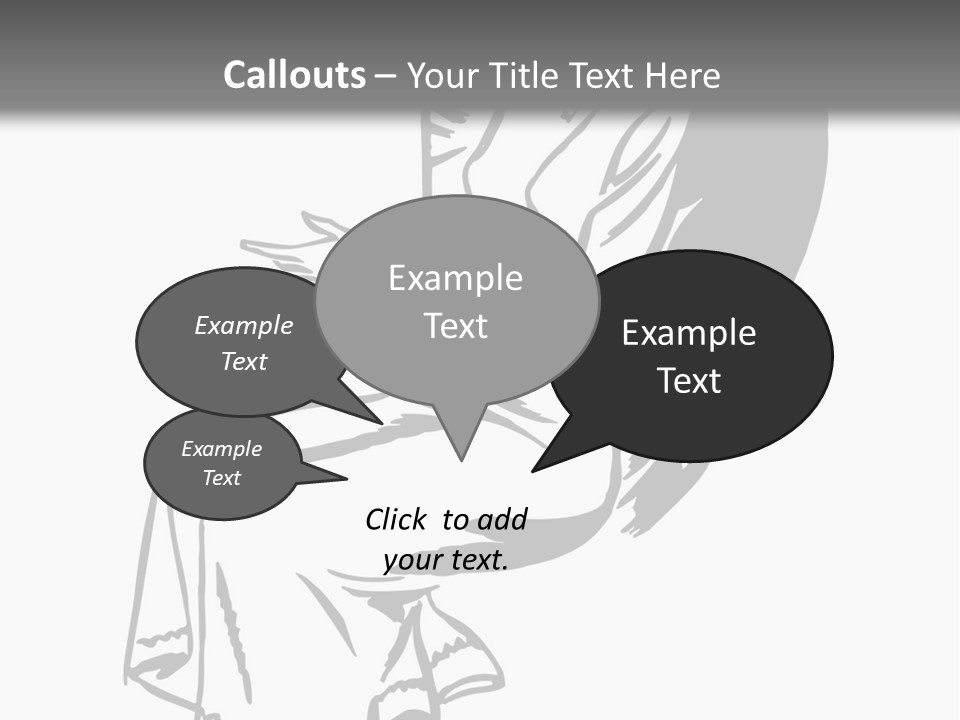 A Black And White Picture Of A Woman Sitting In A Chair PowerPoint Template