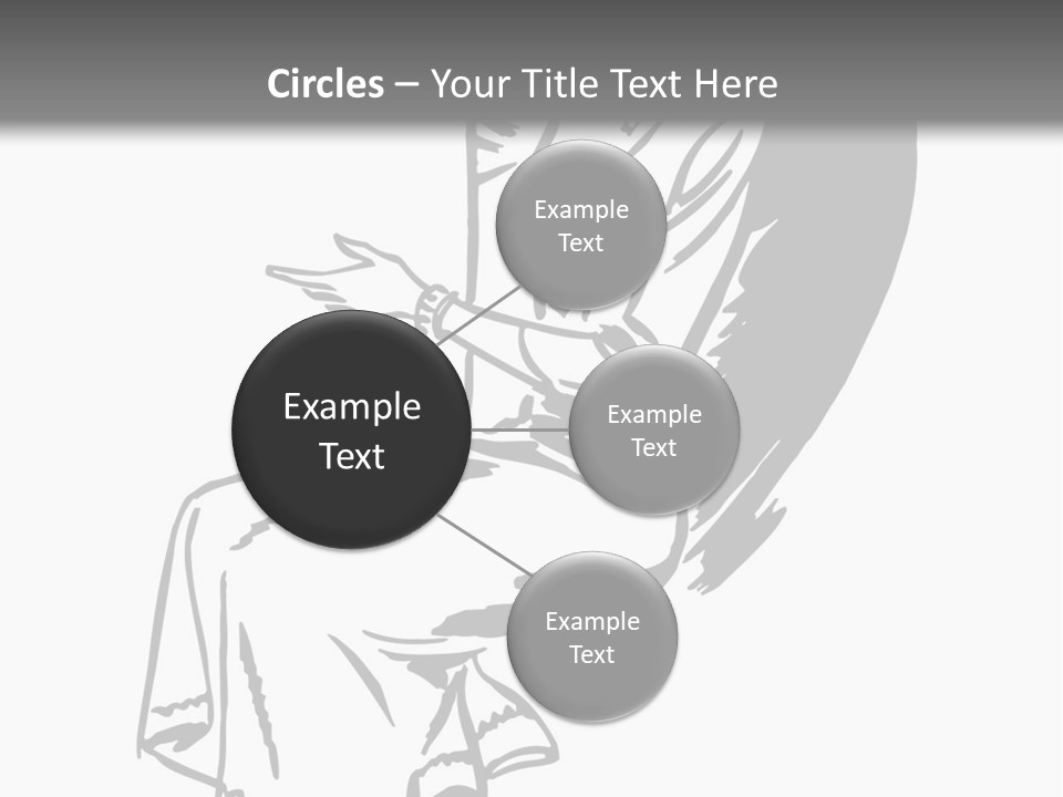 A Black And White Picture Of A Woman Sitting In A Chair PowerPoint Template