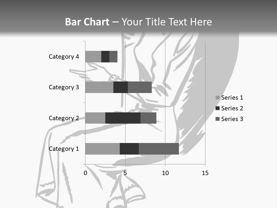 A Black And White Picture Of A Woman Sitting In A Chair PowerPoint Template