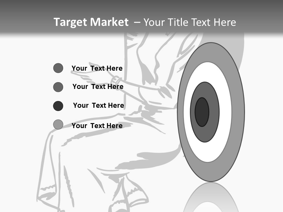 A Black And White Picture Of A Woman Sitting In A Chair PowerPoint Template