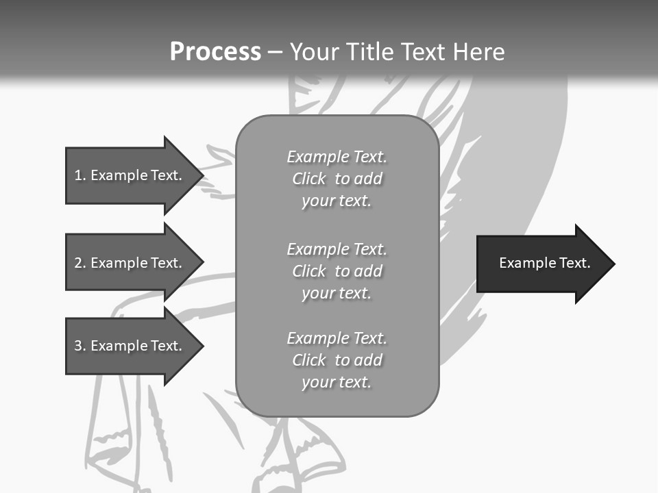 A Black And White Picture Of A Woman Sitting In A Chair PowerPoint Template