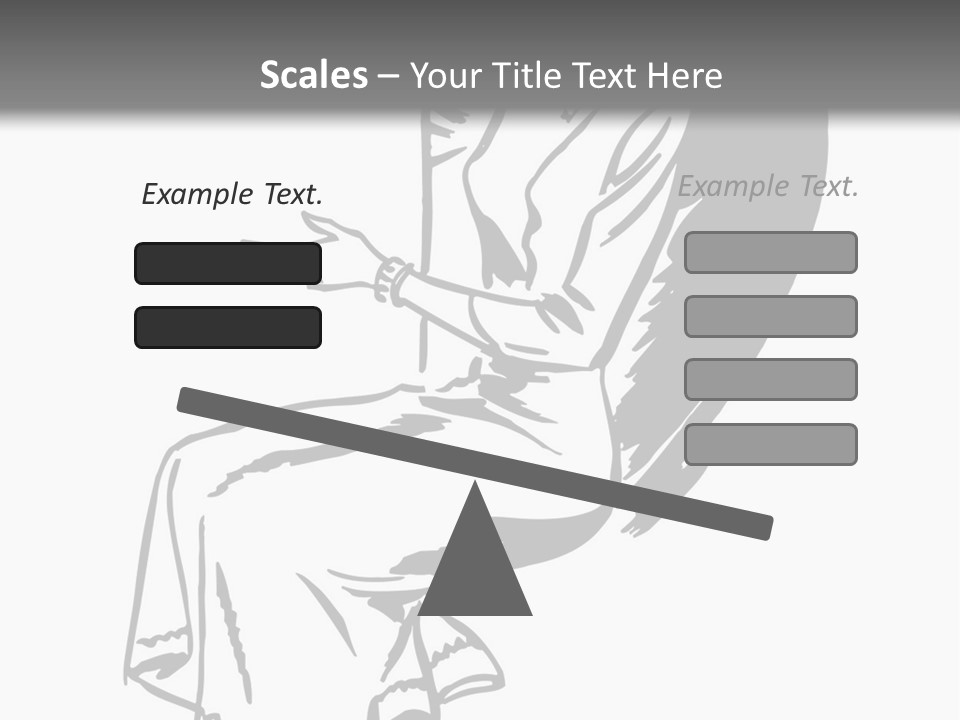 A Black And White Picture Of A Woman Sitting In A Chair PowerPoint Template