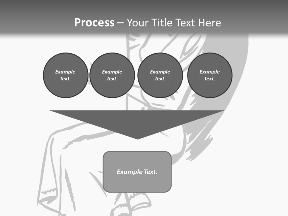 A Black And White Picture Of A Woman Sitting In A Chair PowerPoint Template