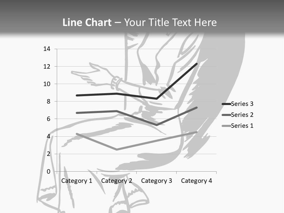 A Black And White Picture Of A Woman Sitting In A Chair PowerPoint Template