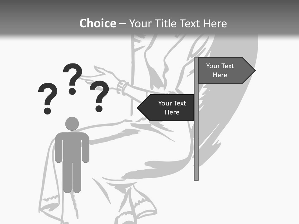 A Black And White Picture Of A Woman Sitting In A Chair PowerPoint Template