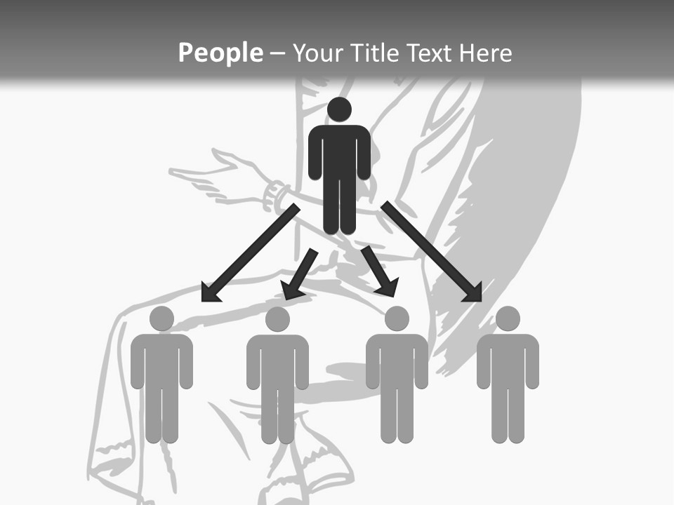 A Black And White Picture Of A Woman Sitting In A Chair PowerPoint Template