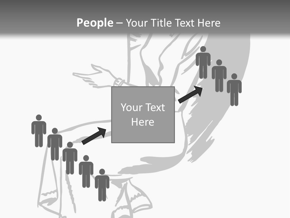 A Black And White Picture Of A Woman Sitting In A Chair PowerPoint Template