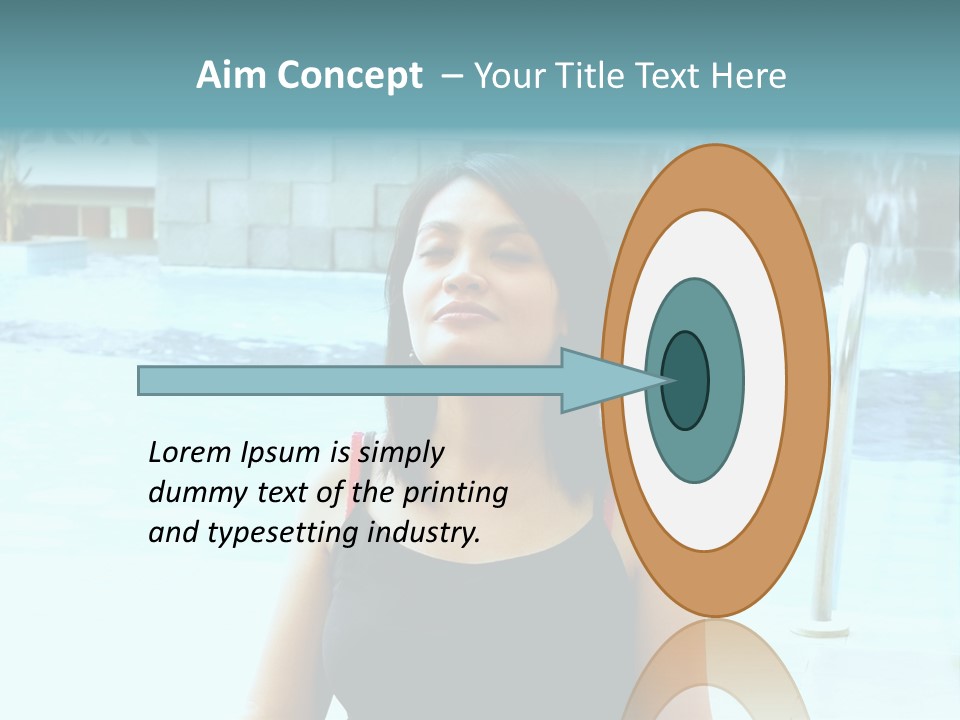 Closeup Target Defense PowerPoint Template