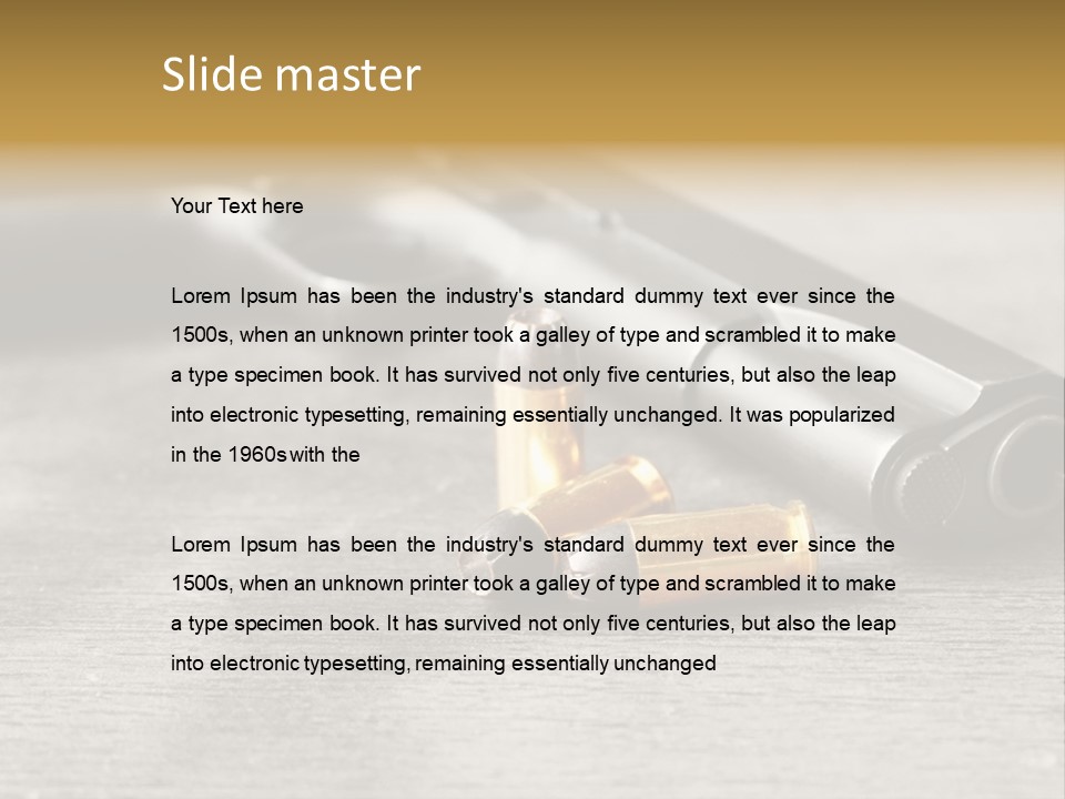 Closeup Target Defense PowerPoint Template