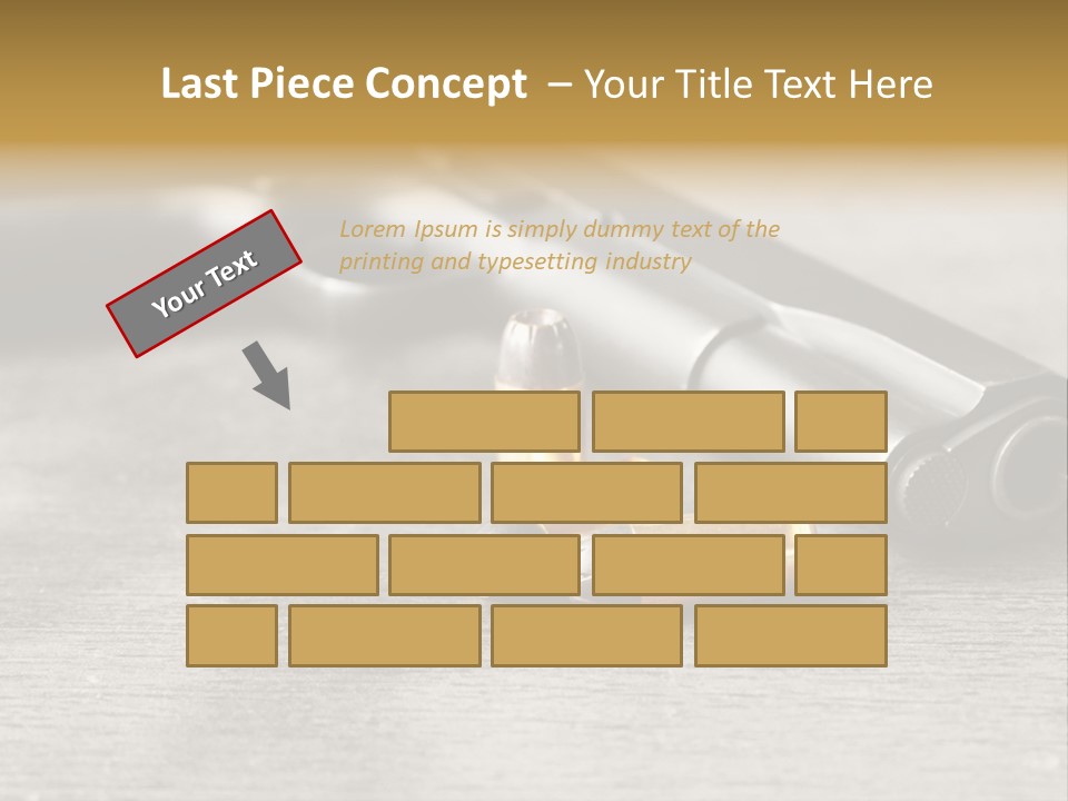 Closeup Target Defense PowerPoint Template