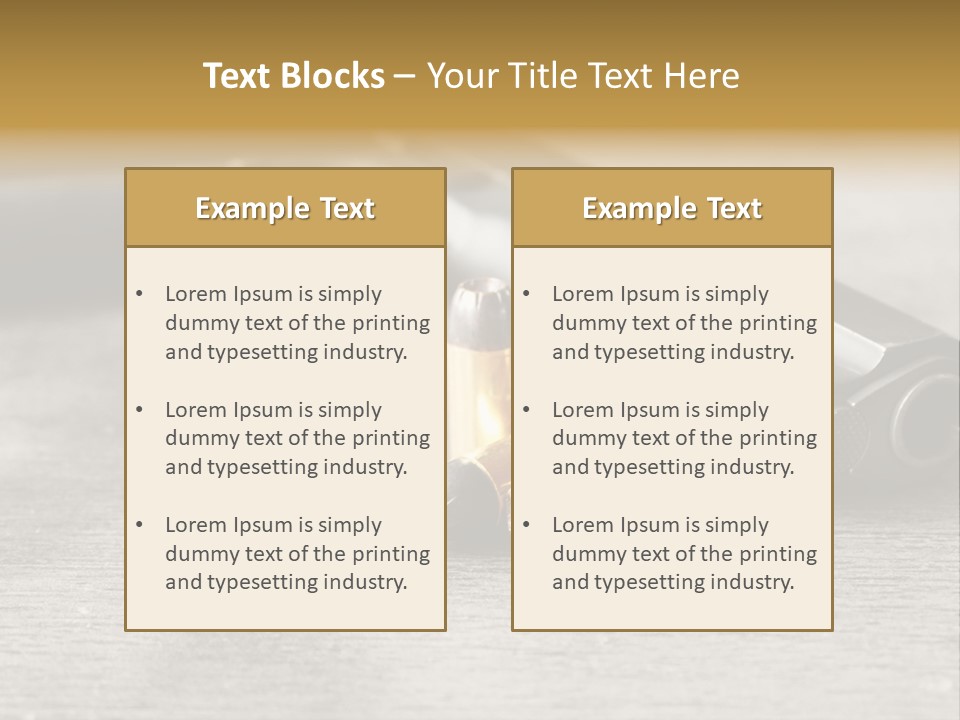 Closeup Target Defense PowerPoint Template