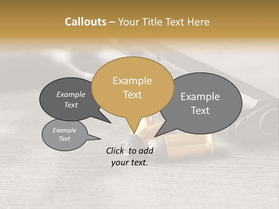 Closeup Target Defense PowerPoint Template