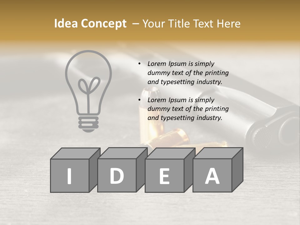 Closeup Target Defense PowerPoint Template