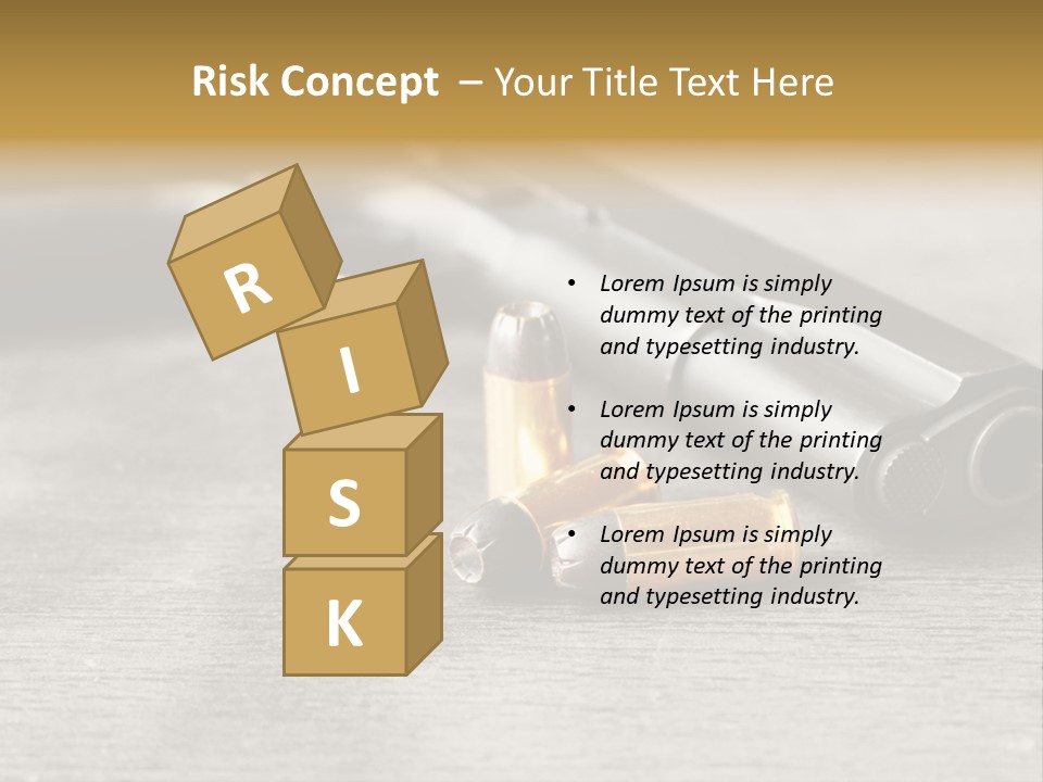 Closeup Target Defense PowerPoint Template