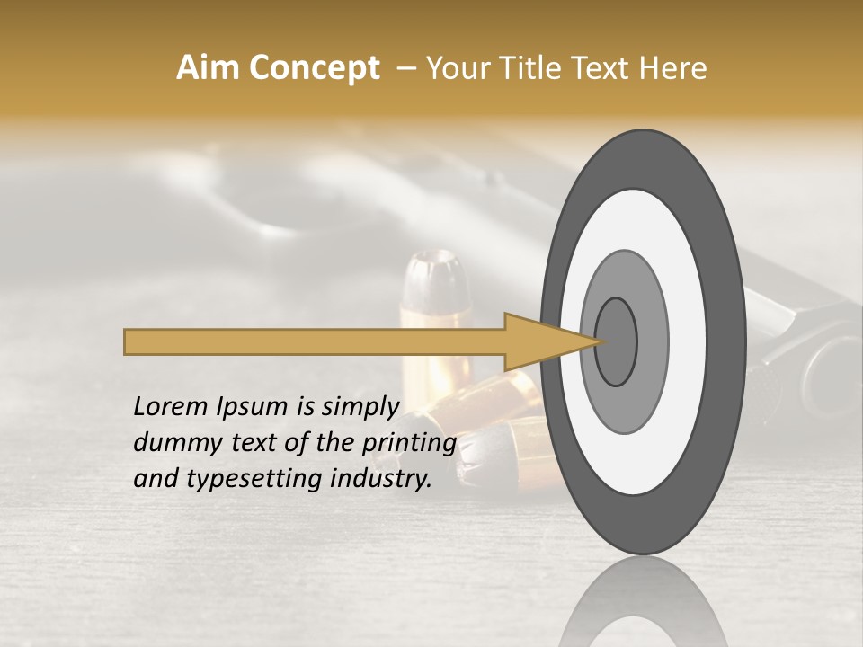 Closeup Target Defense PowerPoint Template
