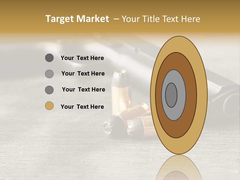 Closeup Target Defense PowerPoint Template