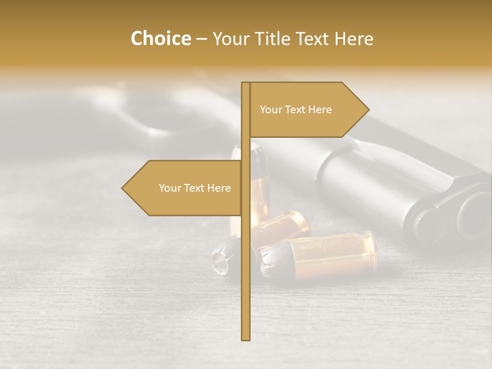 Closeup Target Defense PowerPoint Template