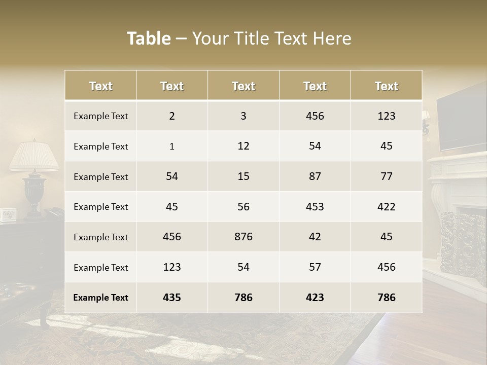 Family Rug Fixtures PowerPoint Template