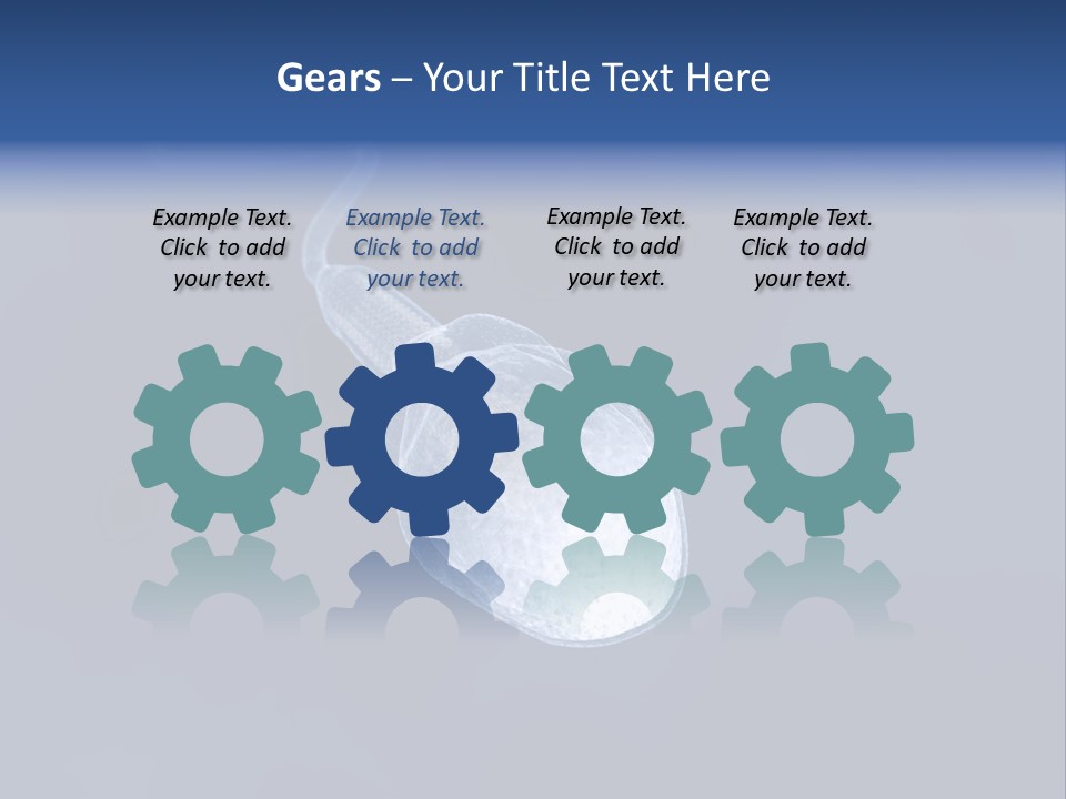 A Computer Mouse With A Blue Background PowerPoint Template