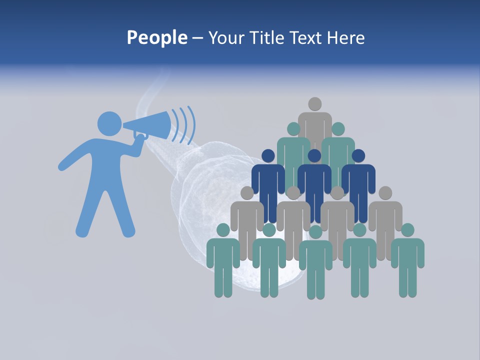 A Computer Mouse With A Blue Background PowerPoint Template