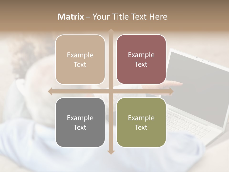 A Woman Pointing At A Laptop Computer Screen PowerPoint Template