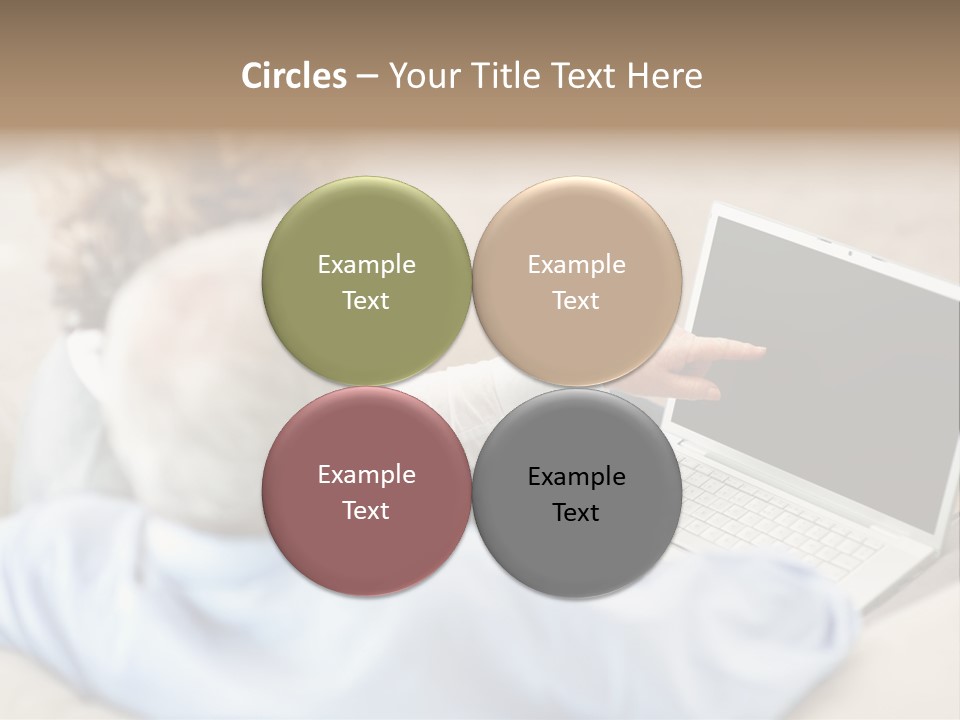 A Woman Pointing At A Laptop Computer Screen PowerPoint Template