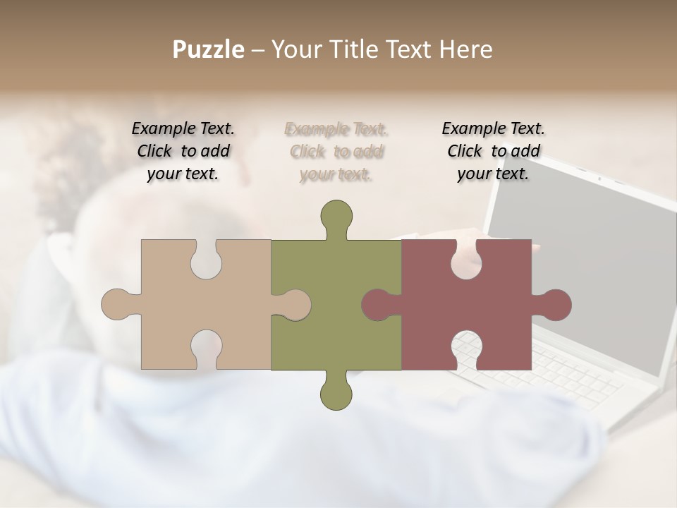 A Woman Pointing At A Laptop Computer Screen PowerPoint Template